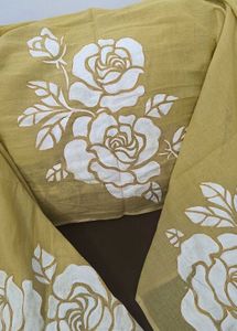 hand painted cotton dupatta