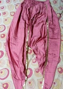 Pink Dhoti Pants with Sequins