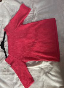 Bright Pink Textured Top