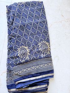 Unused Nevi Blue saree