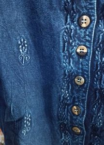 Boho Denim Crop Top with Fringe
