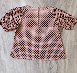 Chic Printed Puff Sleeve Top