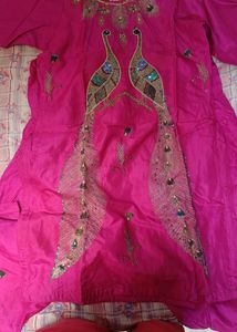 Silk Suit- Rani Pink Color