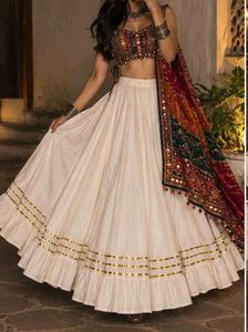 18 meter flair White Chaniya for navratri