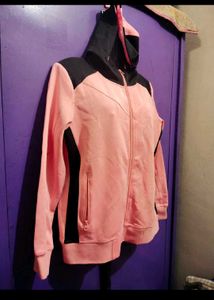Women's Pink &amp; Black Hooded Jacket