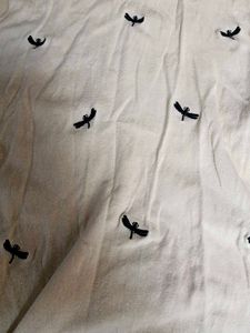 Ivory Sweater with Dragonfly Embroidery