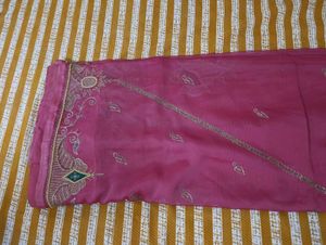 Embroidered Silk Blend Saree