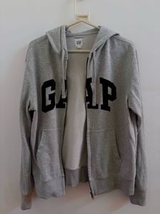 GAP Unisex Grey Zip-Up Hoodie