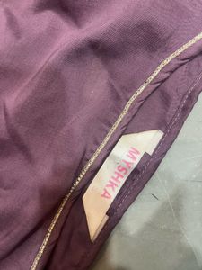 Elegant Purple Kurta Set with Floral Dupatta