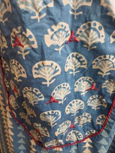 Blue Printed Cotton Nighty