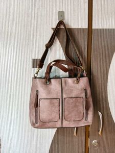 Stylish Pink Handbag with Shoulder Strap