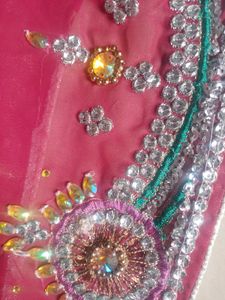 Stunning Embroidered maroon Saree