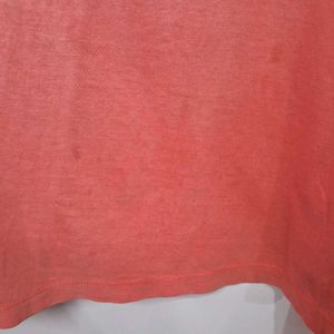 👚 | Cute Peach Long Sleeve Tee with Flower Design