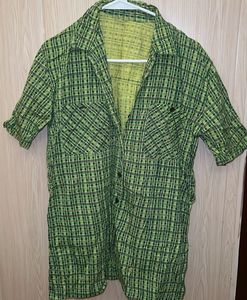Green Plaid Button-Up Shirt