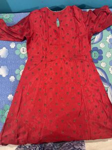 Beautiful Red Moda Rapido A Line Kurti Perfect For Partywear