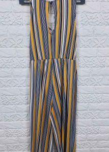 almost newYellow Striped Jumpsuit