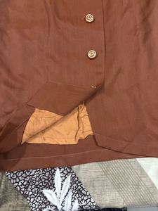 Rust Fitted skirt