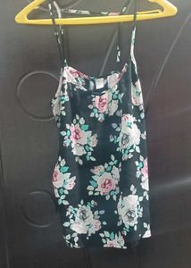 Floral Print Spaghetti Strap Crop Top