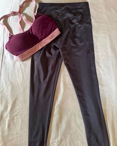 Athletic Sports Bra and Leggings Set