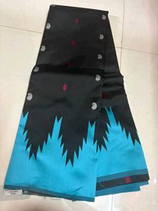 Black Saree with Blue Border