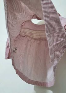 Baby Girls Pink Striped Dress