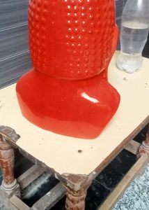 15" large Red Buddha Head Planter | Zen Home Decor