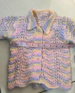 Hand-Knitted Pastel Baby Cardigan