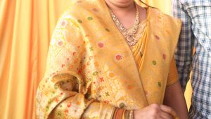 Heavy Mustard Saree 🦋