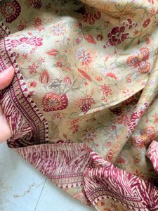 Kantha work Papar Silk Saree