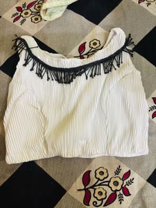 White elegant blouse stitched