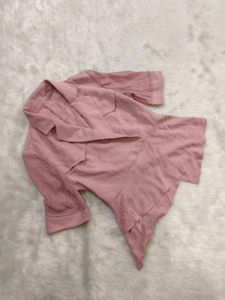 Pink Blazer Dress with Asymmetrical Skirt