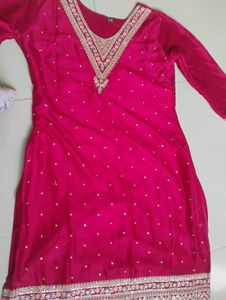 Stunning Pink Embroidered Kurta Set