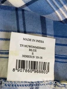 👕☁️DNMX Blue &amp; White Plaid Shirt