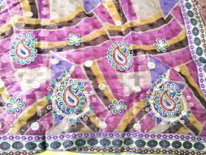 Multi Colour designer Net Saree