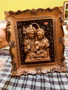 Lord Shiva and Parvati Religious Wall Frame