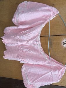Cute Pink Puff Sleeve Top