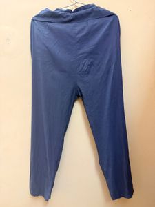 Navy Blue High-Waisted Tie-Waist Pants