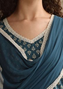 Khushal K floral Kurta set with dupatta