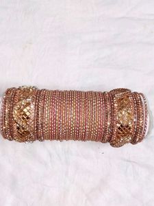 Stunning Rose Gold Embellished Bangles