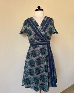 Boho Print Wrap Dress