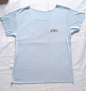 Cute Light Blue Graphic T-Shirt