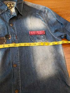 Men's Distressed Denim Shirt