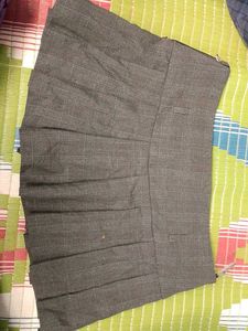 Plaid Pleated Mini Skirt
