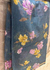 Elegant Floral Print Saree