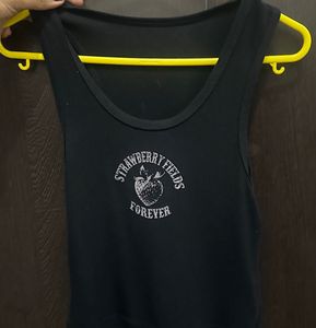 graphic black tank top y2k