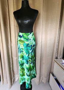 Tropical Print Midi Skirt
