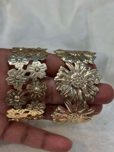 Floral Cuff Bracelets