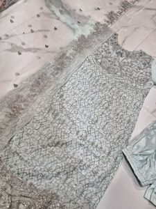 Elegant Salwar Bottoms - Light Blue 3pc 3xl