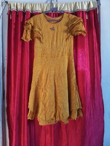 Yellow Printed Kurta
