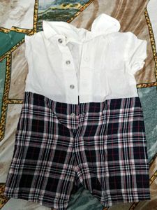 Adorable Plaid Baby Romper